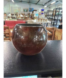 VASE BOULE LAQUÉ SUR VERRE LAQUES D’OCÉANIE JEAN NOEL BOUILLET (1943)