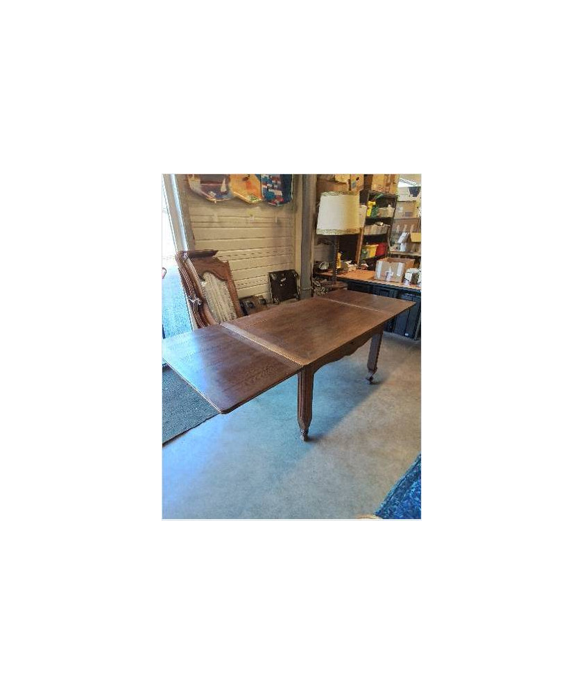 TABLE RECTANGULAIRE EXTENSIBLE BOIS STYLE RÉGENCE