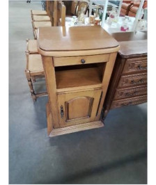 MEUBLE BOIS CLAIR MOULURÉ 1 TIROIR 1 NICHE 1 PORTE STYLE RÉGENCE 