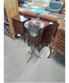 VASE VERRE SUR PIED TRIPODE NOIR