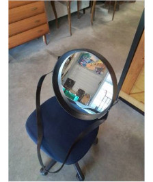 MIROIR ROND NOIR 