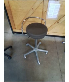 TABOURET D ATELIER PIÈTEMENT MÉTAL 