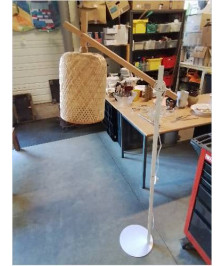 LAMPADAIRE MÉTAL BLANC AJ VANNERIE