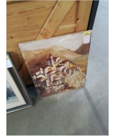 HUILE SUR TOILE VILLAGE MONTAGNARD 