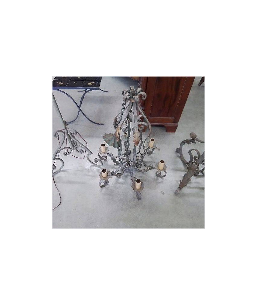 LUSTRE FER FORGÉ 