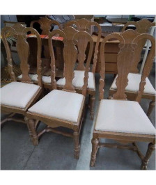 CHAISES CERUSEES LOT DE 6 