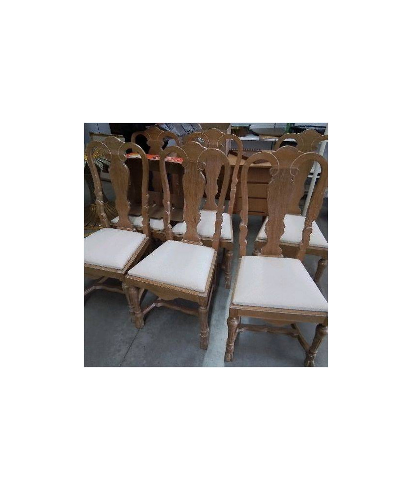CHAISES CERUSEES LOT DE 6 