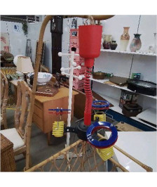 SUSPENSION VINTAGE ROUGE BLEUE JAUNE
