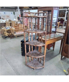 ETAGERE D’ANGLE ROTIN