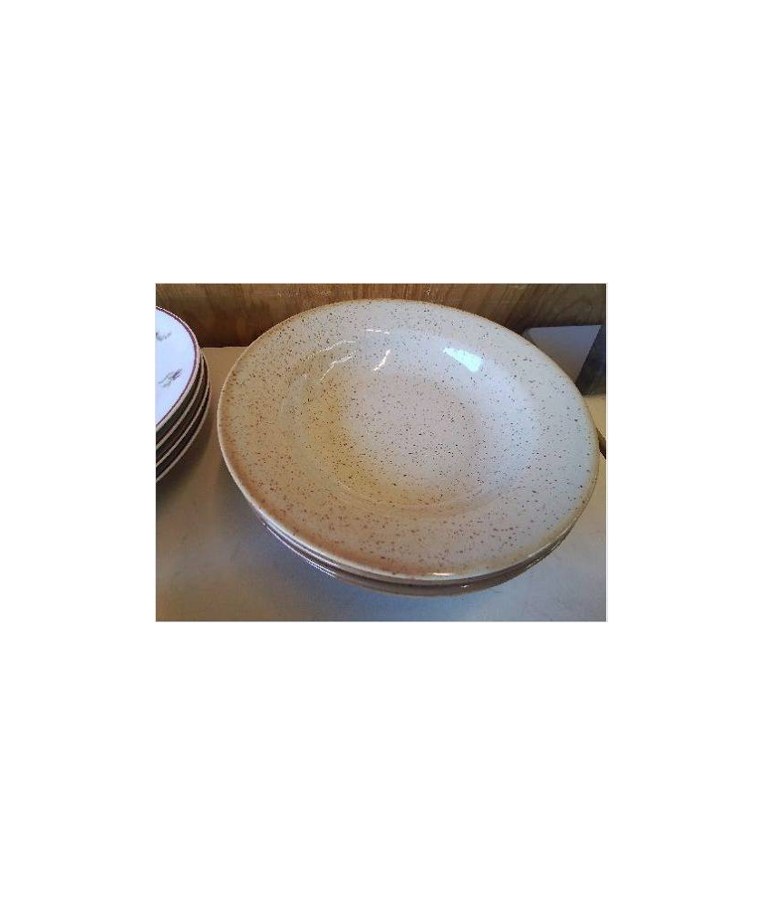 LOT DE 4 ASSIETTES EN GRÈS 