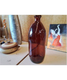 VASE VERRE BRUN