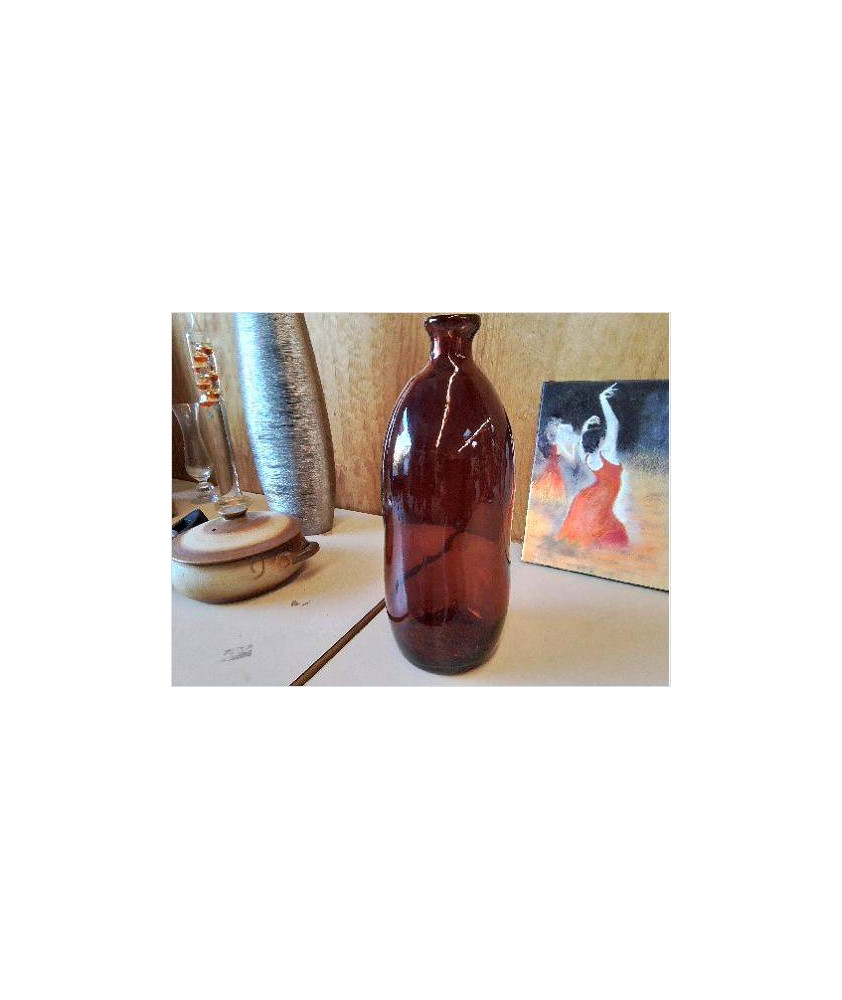 VASE VERRE BRUN
