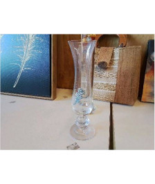 VASE AVEC ROSE EN ETAIN 