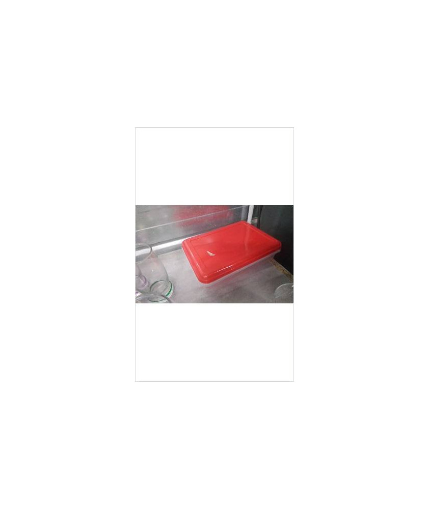 BOITE PLASTIQUE COUVERCLE ROUGE
