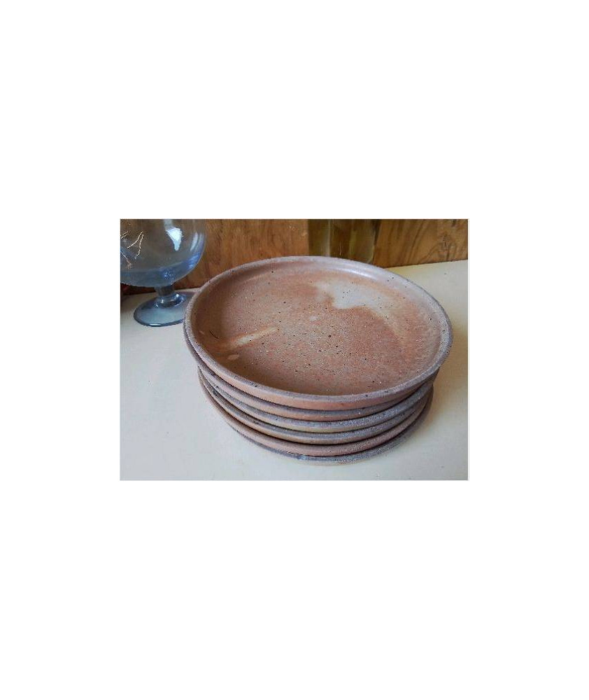 LOT DE 6 ASSIETTES EN GRÈS 