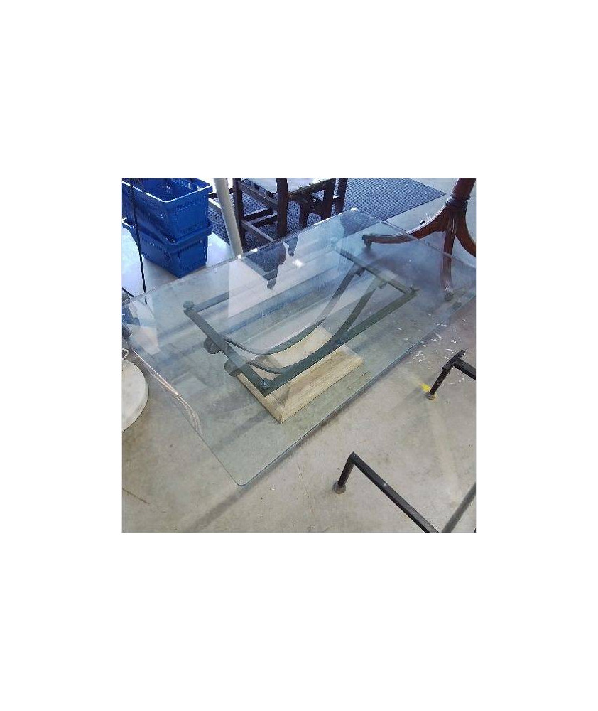 TABLE BASSE PLATEAU VERRE 