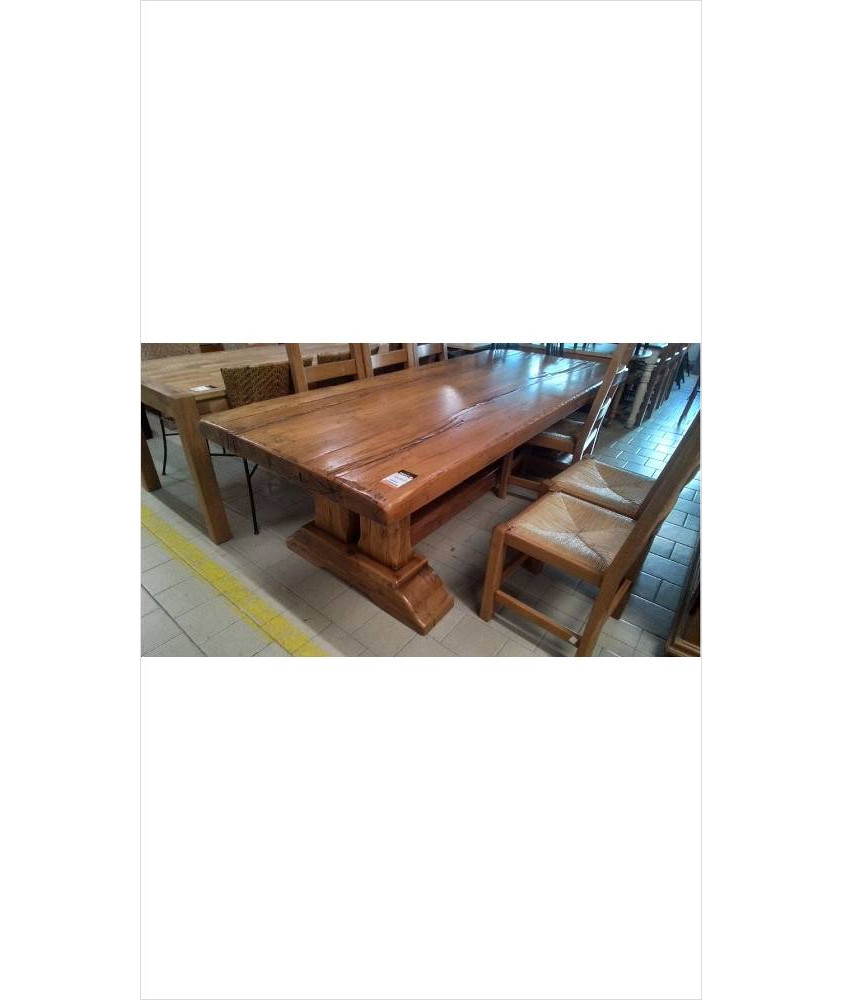 TABLE DE FERME CHENE MASSIF 240X100 TABLE DE FERME CHENE MASSIF 240X100