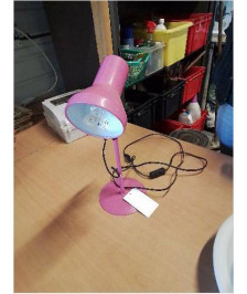 LAMPE DE BUREAU AJUSTABLE HAUTEUR MÉTAL ROSE