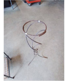 PORTE PLANTE ROND FER FORGÉ TRIPODE