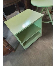 CAISSON BOIS PEINT VERT 2 NICHES 