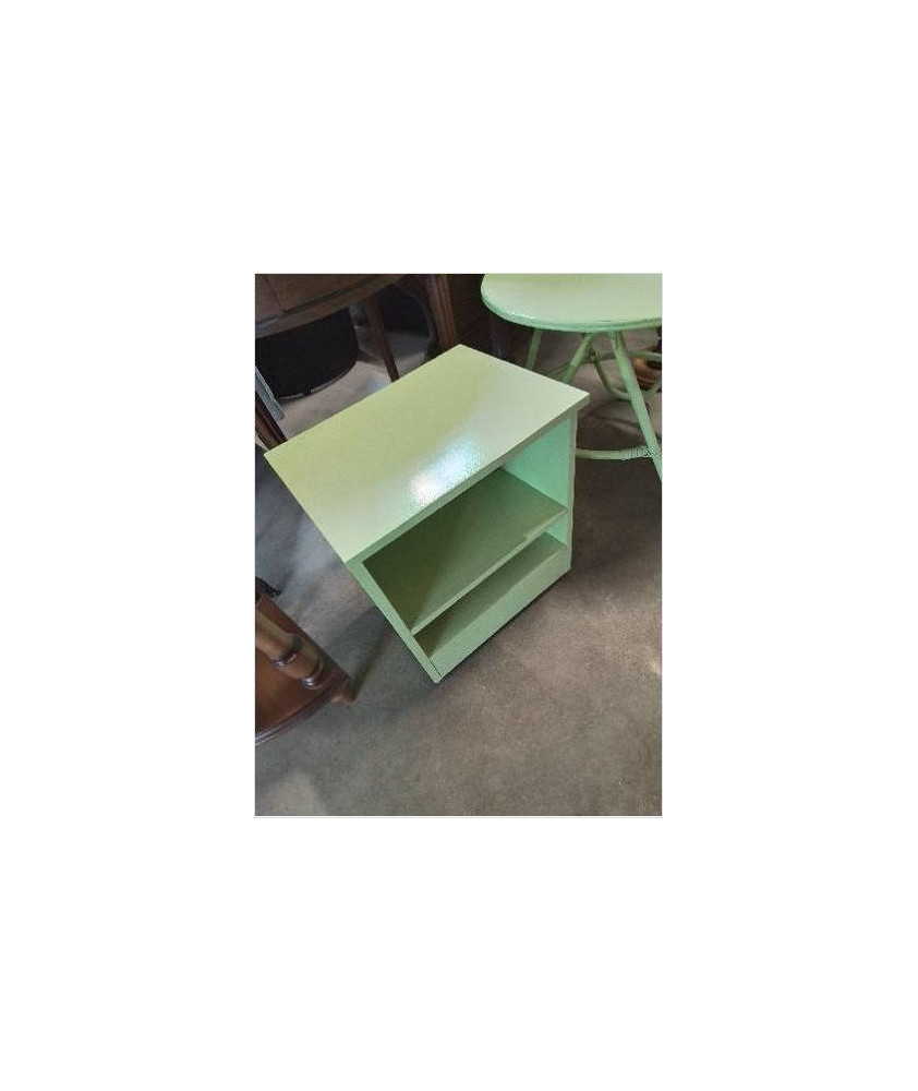 CAISSON BOIS PEINT VERT 2 NICHES 
