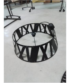 SUSPENSION RONDE MÉTAL NOIR