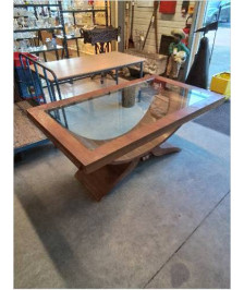 TABLE BERCEAU ART DECO BOIS 161X95X73