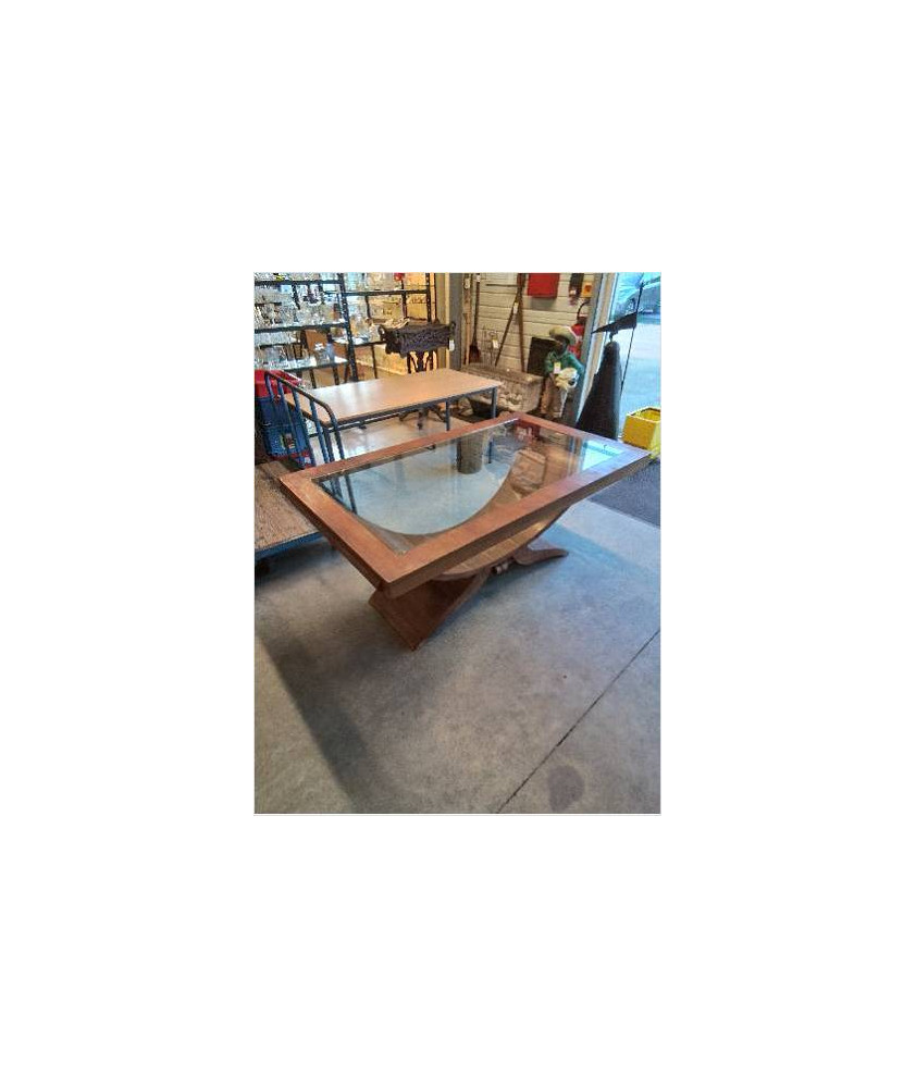 TABLE BERCEAU ART DECO BOIS 161X95X73