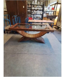 TABLE BERCEAU ART DECO BOIS 161X95X73
