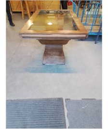 TABLE BERCEAU ART DECO BOIS 161X95X73