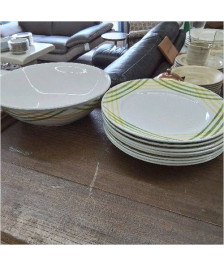 SERVICE 8 ASSIETTES + SALADIER MOULIN DES LOUPS