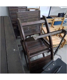 CHAISE DE JARDIN BOIS LOT DE 4