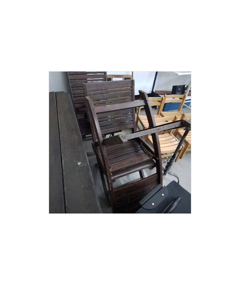 CHAISE DE JARDIN BOIS LOT DE 4