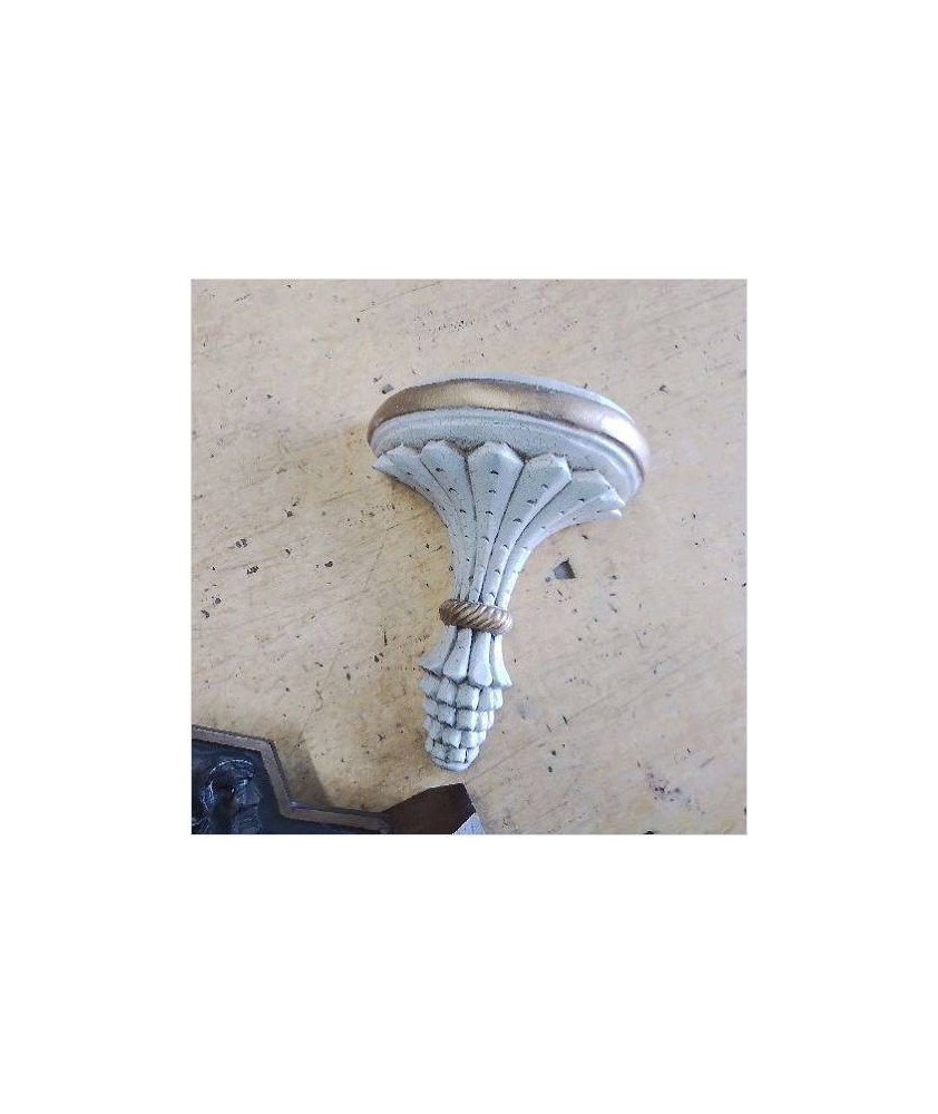 ETAGERE MURALE BLANCHE DOREE