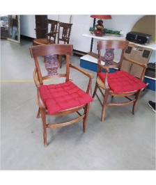 PAIRE DE FAUTEUILS PAILLÉS DIRECTOIRE 