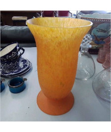 VASE PATE DE VERRE ORANGE