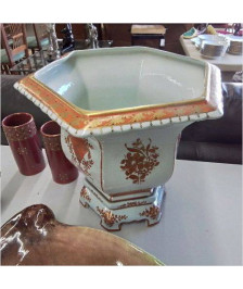 JARDINIERE DECOR ORANGE DORÉ 