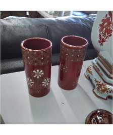 VASE ROUGE LA PAIRE