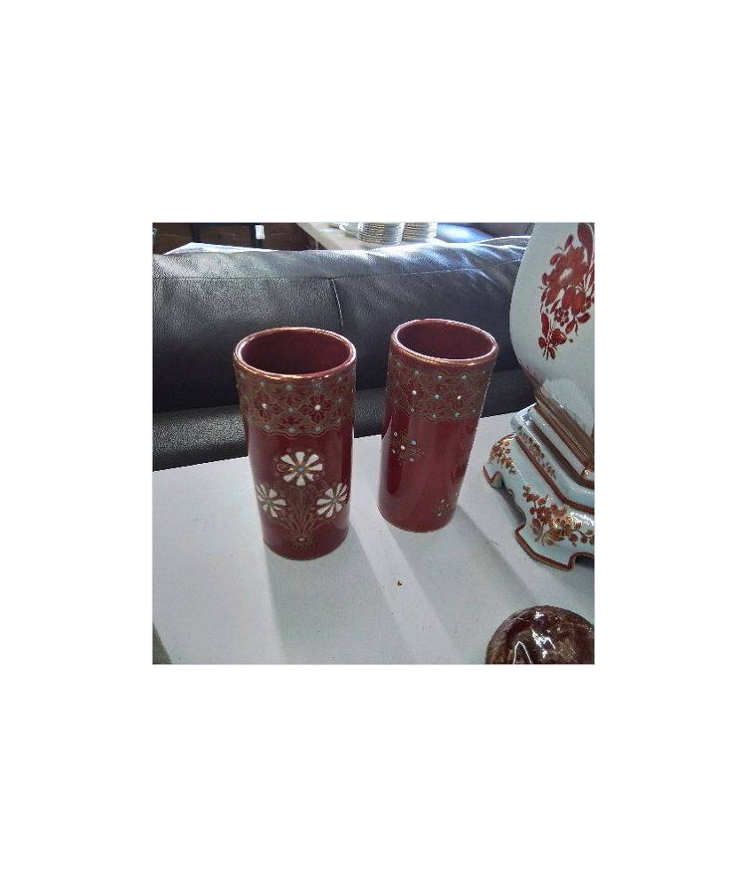 VASE ROUGE LA PAIRE