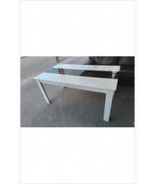 TABLE RECT BLANCHE ET NOIRE 160X90