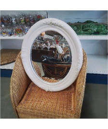 MIROIR BLANC OVALE
