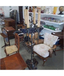 LAMPADAIRE BOIS FER FORGÉ 