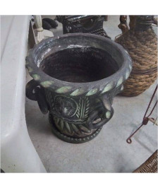 CACHE POT SUR PIED DECOR LION