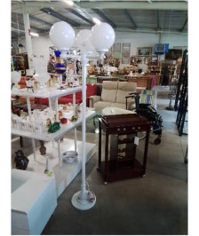 LAMPADAIRE MÉTAL BLANC 3 FEUX 