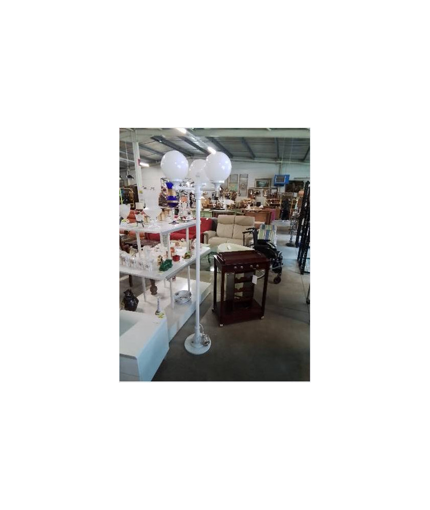 LAMPADAIRE MÉTAL BLANC 3 FEUX 
