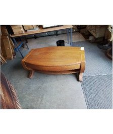 TABLE BASSE TONNEAU CHÊNE CLAIR 