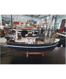 MAQUETTE CHALUTIER BOIS 43 CM