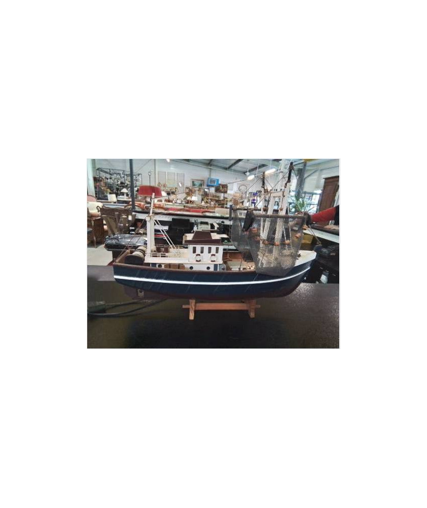 MAQUETTE CHALUTIER BOIS 43 CM