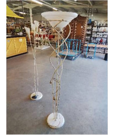 LAMPADAIRE MÉTAL CRÈME AJ VERRE 