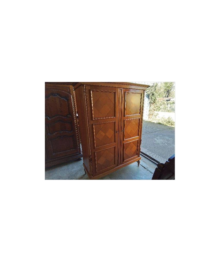 ARMOIRE 2 PORTES MARQUETÉE